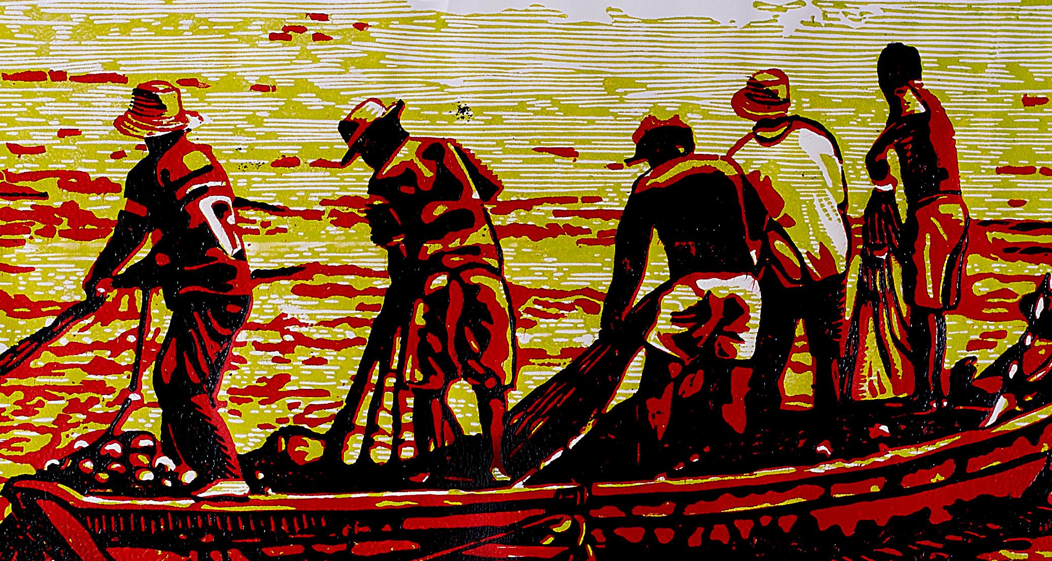 Fishermen - Print by Tosin Oyeniyi