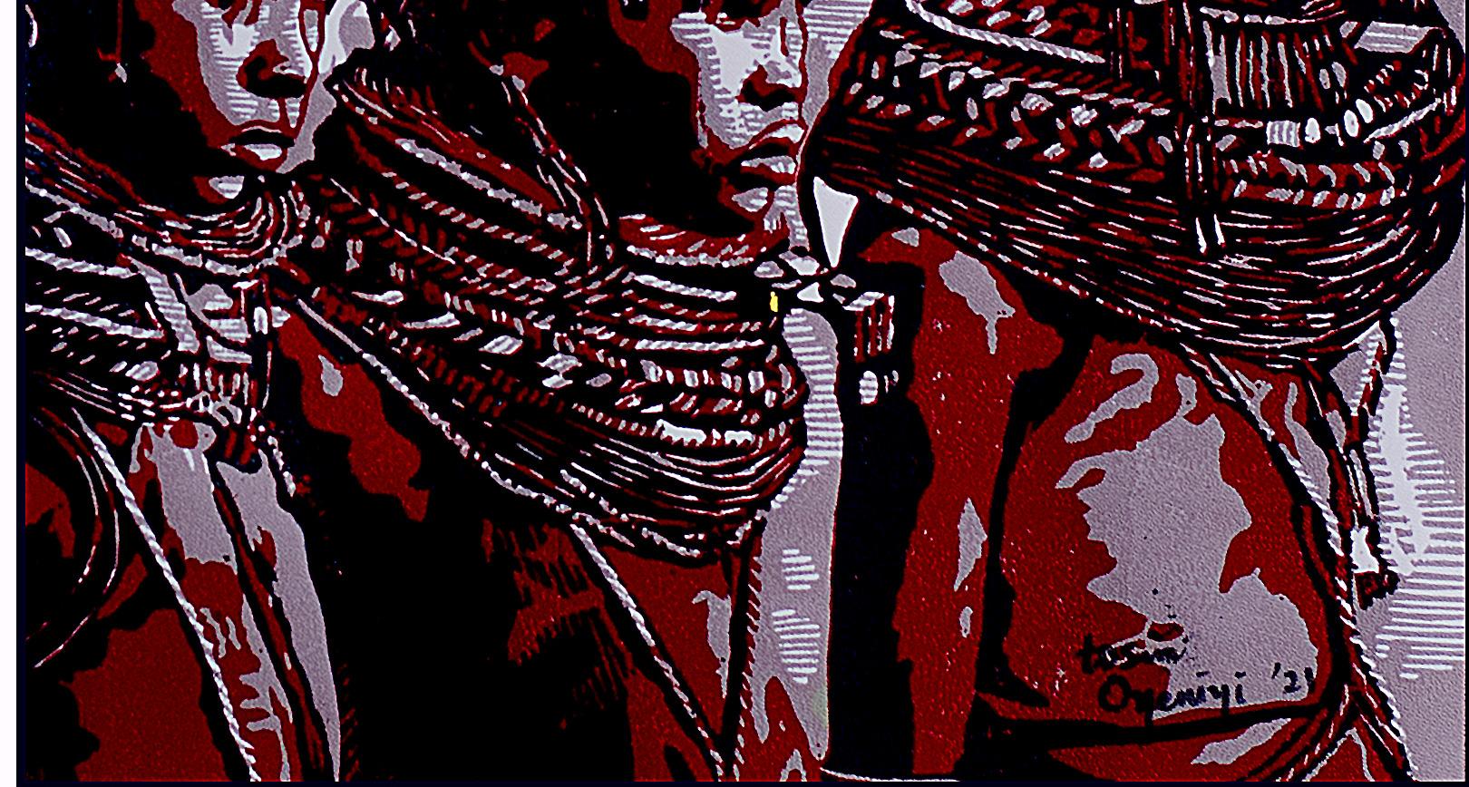Indigenous Identity II - Contemporary Print by Tosin Oyeniyi