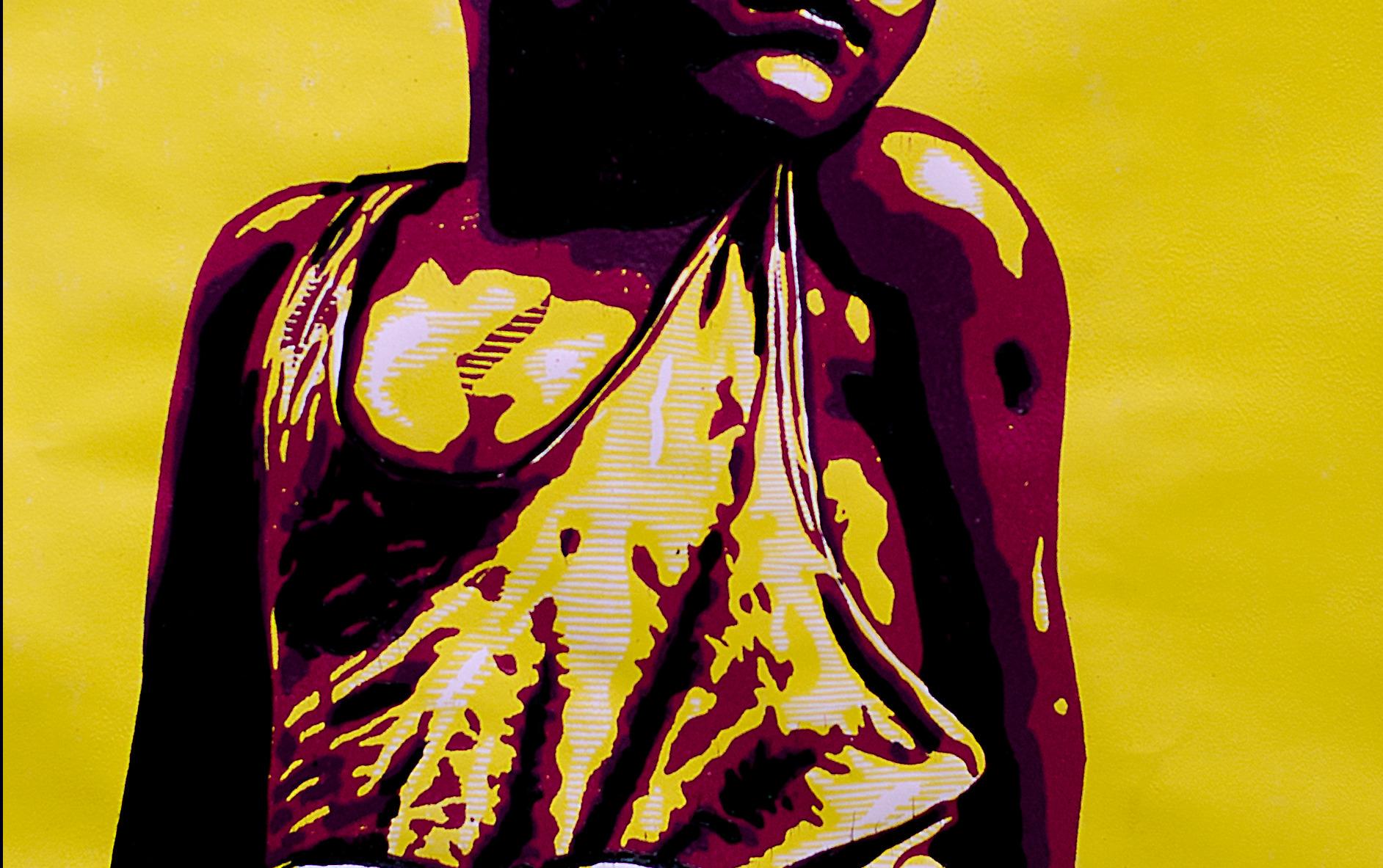 Let the truth be your watchword, no matter what the situation is, cross your heart to speak what the is.

This is a large, extraordinarily beautiful linocut print on canvas.
Unmounted artwork
Ships in a well-protected tube from Nigeria
Signed on the