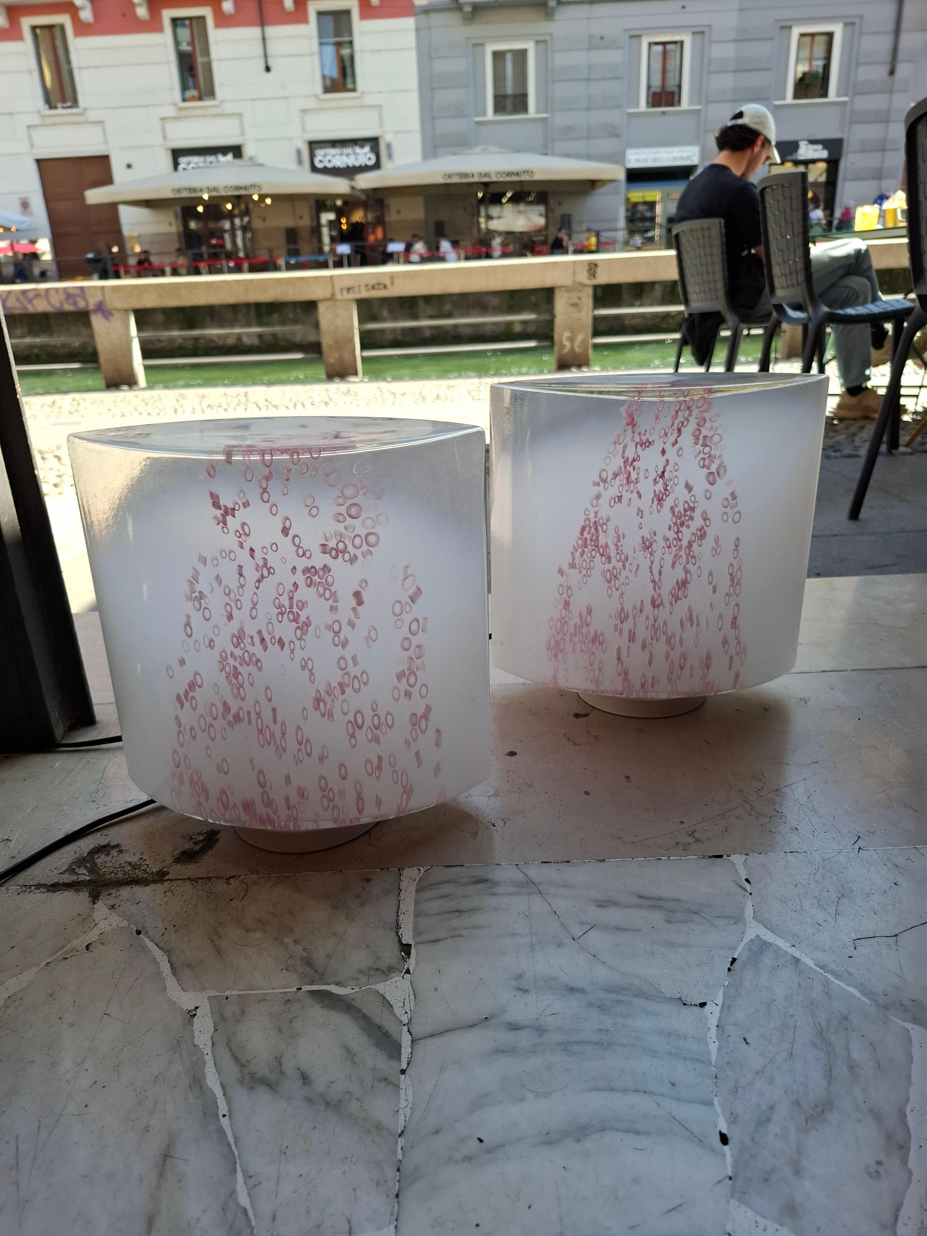 Other TOSO/LEUCOS PaIR OF TABLE LAMPSO v ETRO DI MURANO OTTONE 1970 ITALY For Sale