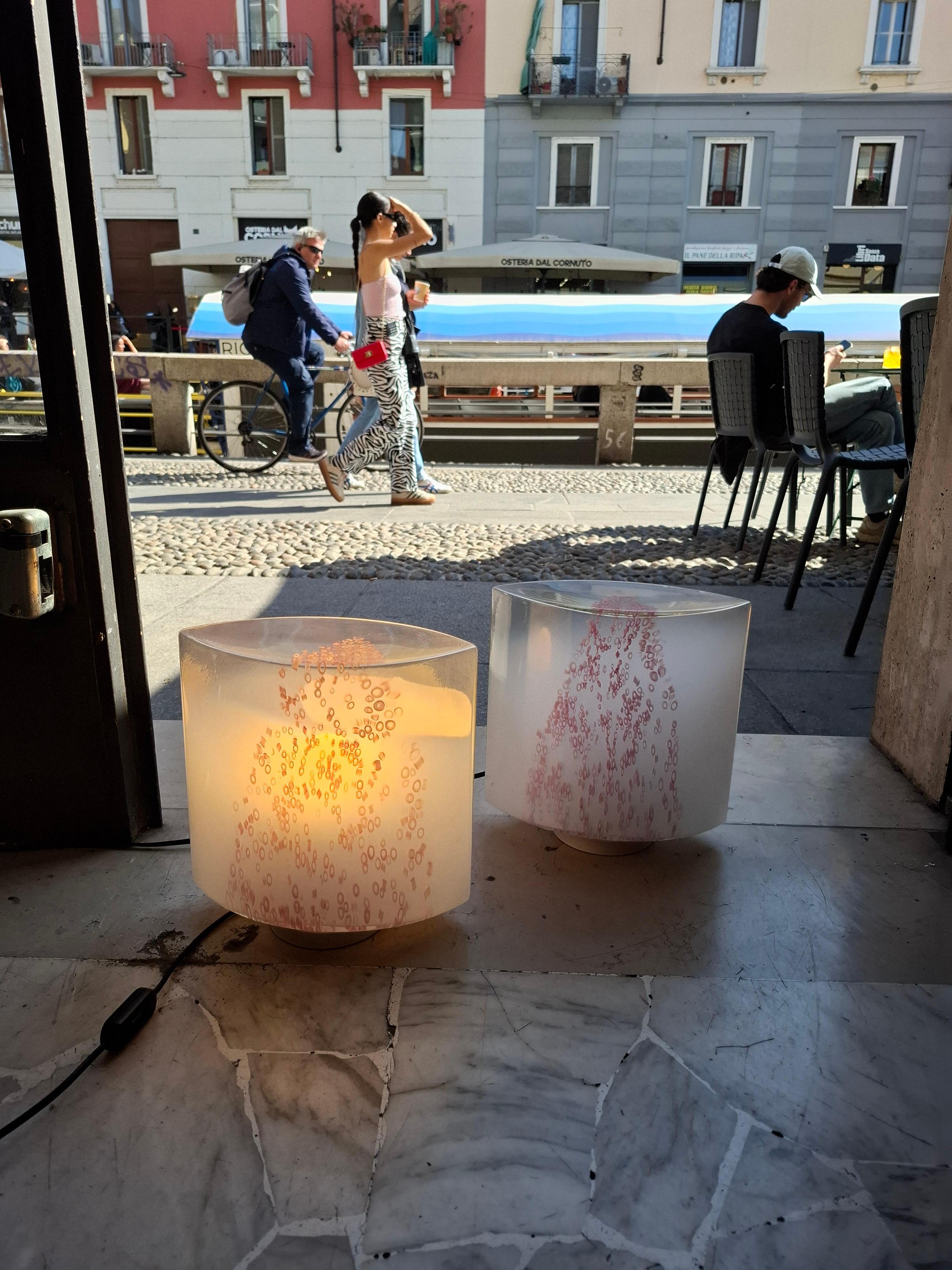 TOSO/LEUCOS PaIR OF TABLE LAMPSO v ETRO DI MURANO OTTONE 1970 ITALY For Sale 3