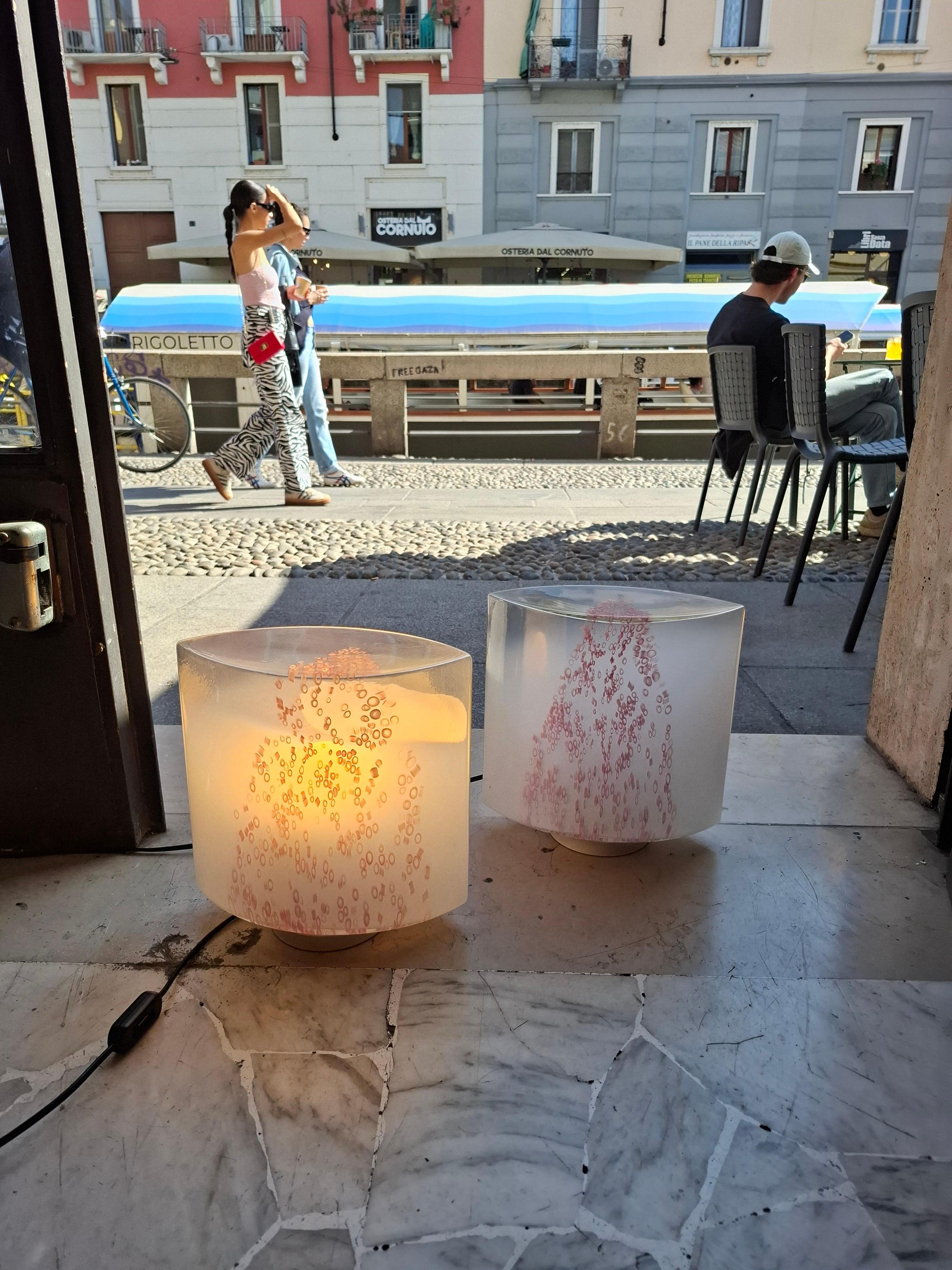 TOSO/LEUCOS PaIR OF TABLE LAMPSO v ETRO DI MURANO OTTONE 1970 ITALY For Sale 4
