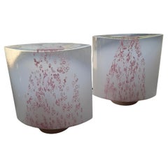 TOSO/LEUCOS PAIRE DE LAMPES DE TABLE v ETRO DI MURANO OTTONE 1970 ITALIE