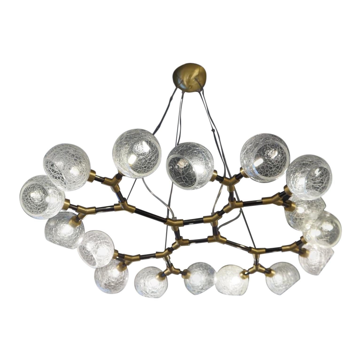 Lampadario in vetro di Murano di Toso della metà del secolo scorso, Labirinto, anni '95 in vendita