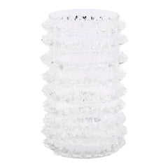 Toso Murano, Large Transparent Glass Vase, Contemporary Work