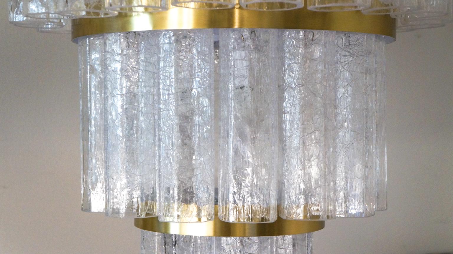 Toso Murano Mid-Century Modern Crystal Murano Glass Chandelier, 1984s For Sale 12