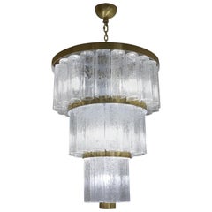 Lampadario in vetro di Murano di Toso Murano della metà del secolo scorso, anni '84