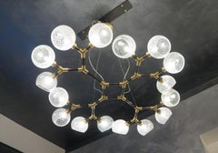 Lampadario in vetro di Murano di Toso della metà del secolo scorso, Labirinto, anni '95