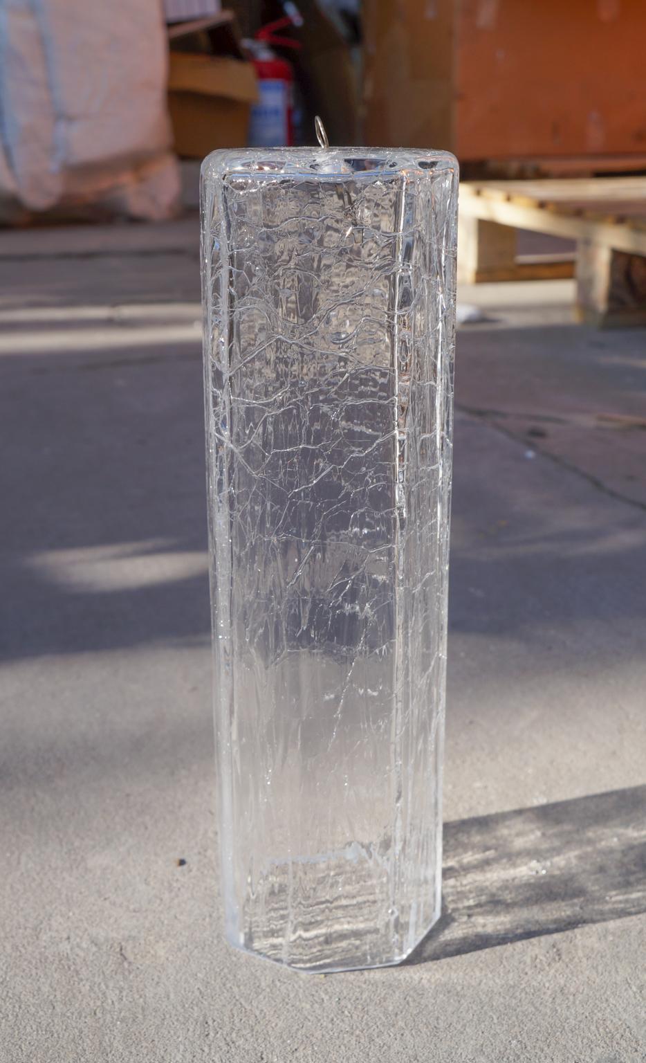 Toso Murano Mid-Century Modern Crystal Venetian Glass Chandelier Italian, 1984 For Sale 13
