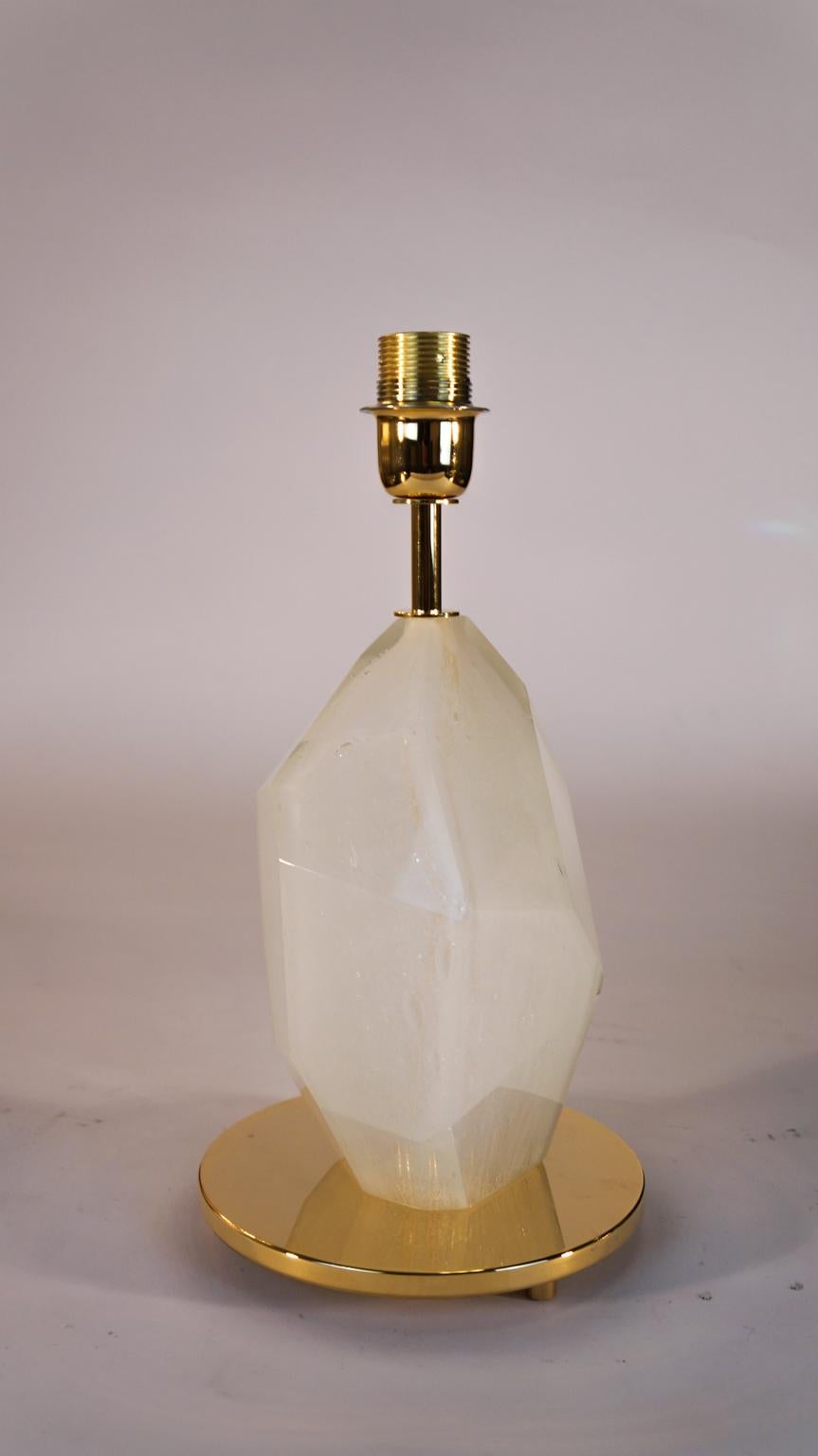 Toso Murano Pair of White Italian Venetian Glass Table Lamps Solid Faceted, 1990 For Sale 6