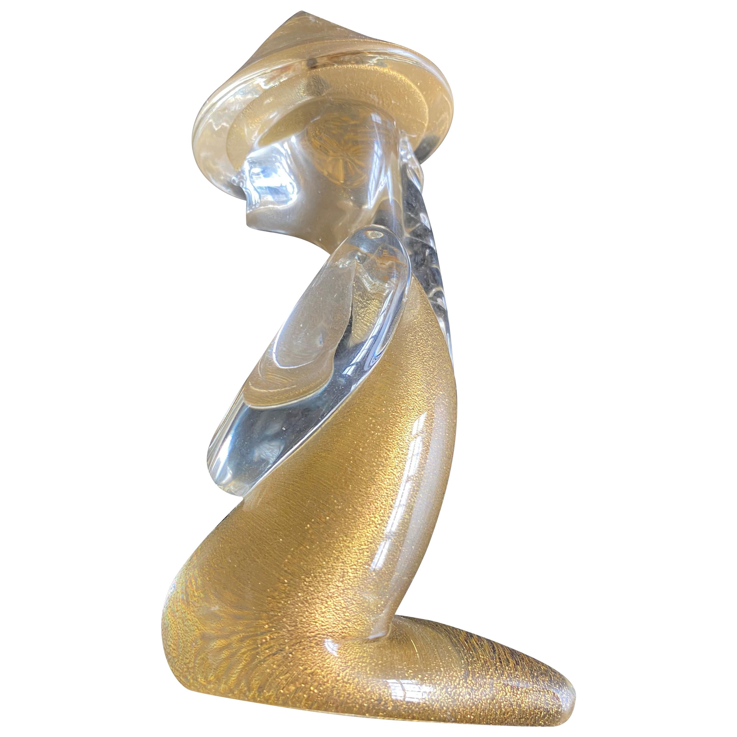 Toso Murano Ravishing Statuette in Murano Glass "Chinese" For Sale