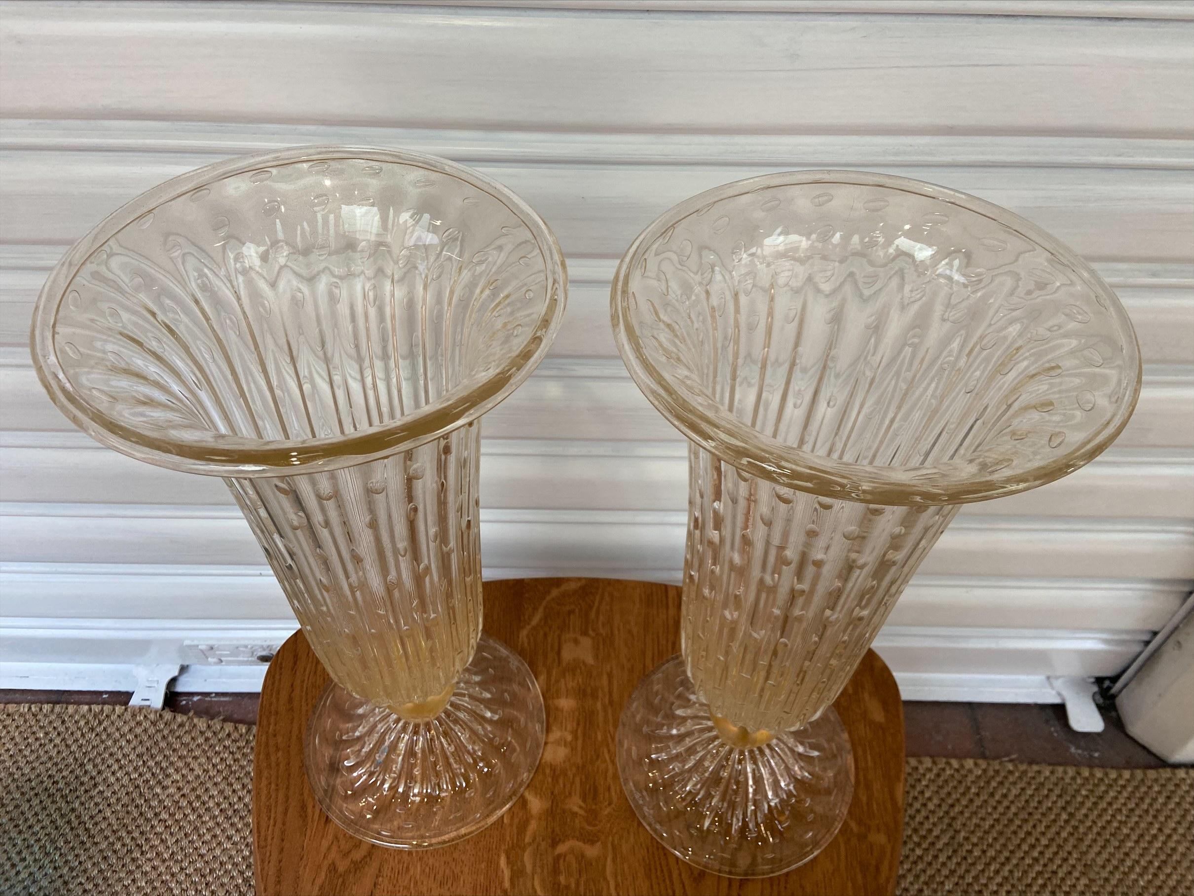 Toso - Pair of vases - Murano glass - 1980 

H52xD26cm
Signed.

 