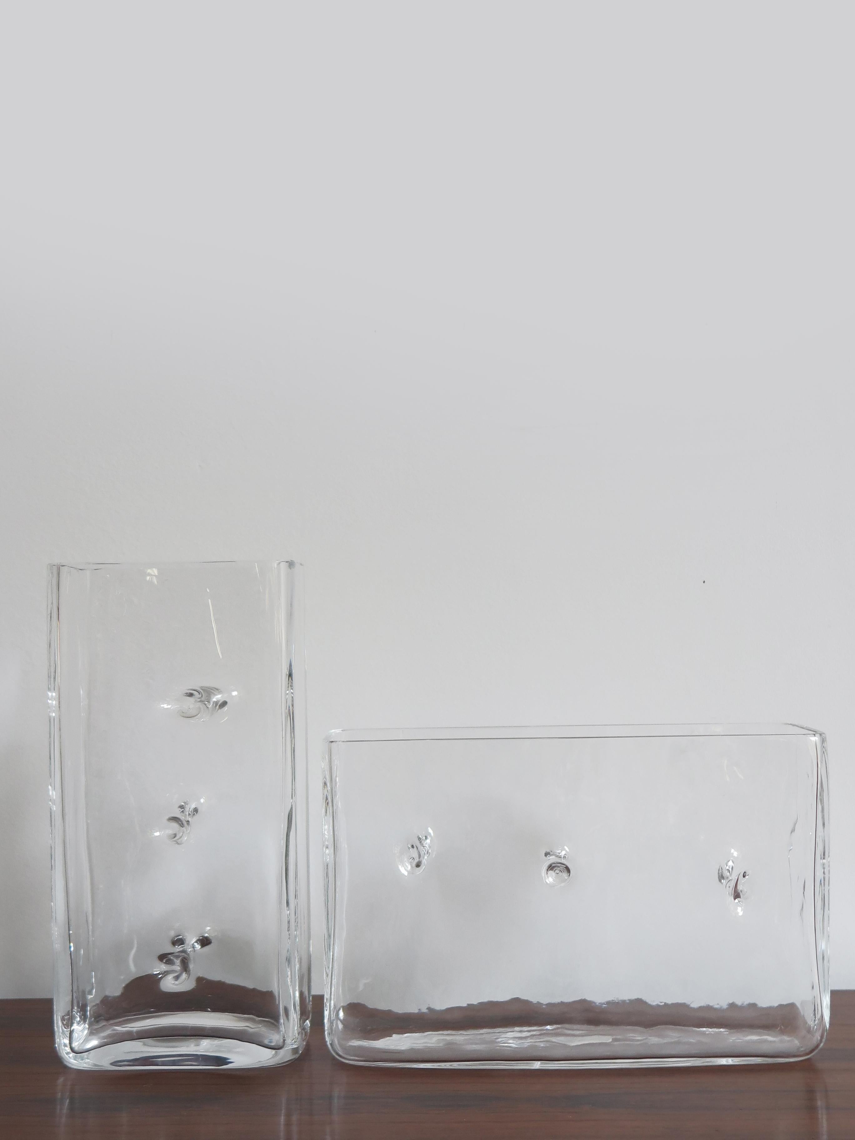 Set of two Italian midcentury Murano glass vases model Repetai designed by Italian artist Toso Renato for Fratelli Toso in 1964

Publications:
Gold Medal at the XXXIV Venice International Art Biennale
Il Vetro di Murano alle Biennali 1985 - 1972
