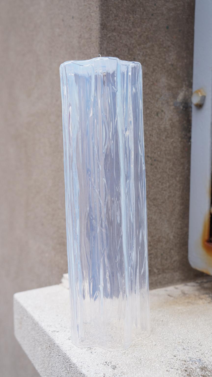 Toso Vetri D'Arte Moderner Opal-Muranoglas-Kronleuchter aus der Jahrhundertmitte, 1984 im Angebot 5
