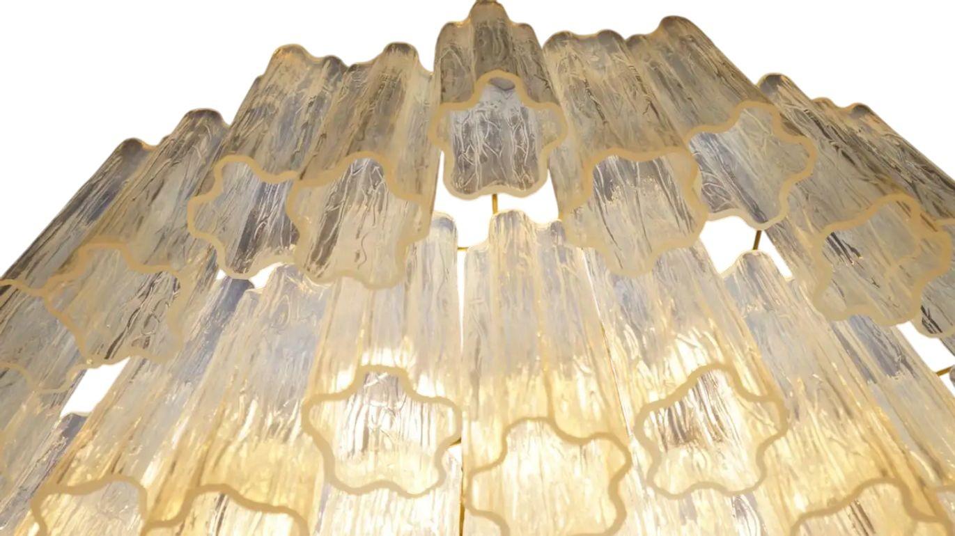 Lámpara de cristal de Murano opalino Toso Vetri D'Arte. Italia, 1984. finales del siglo XX en venta