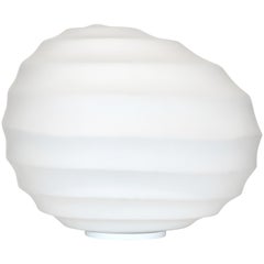 Toso Vintage 1960s Italian Stone like White Murano Glass Table or Floor Lamp