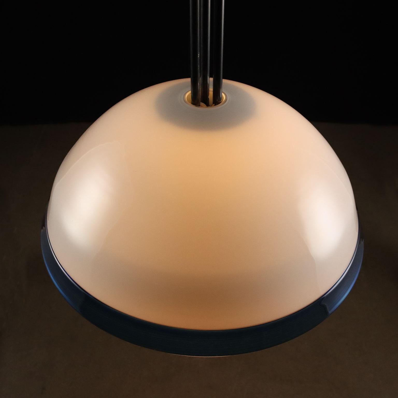 Lampada d'epoca Toso in metallo Italia anni '80 in vendita 3