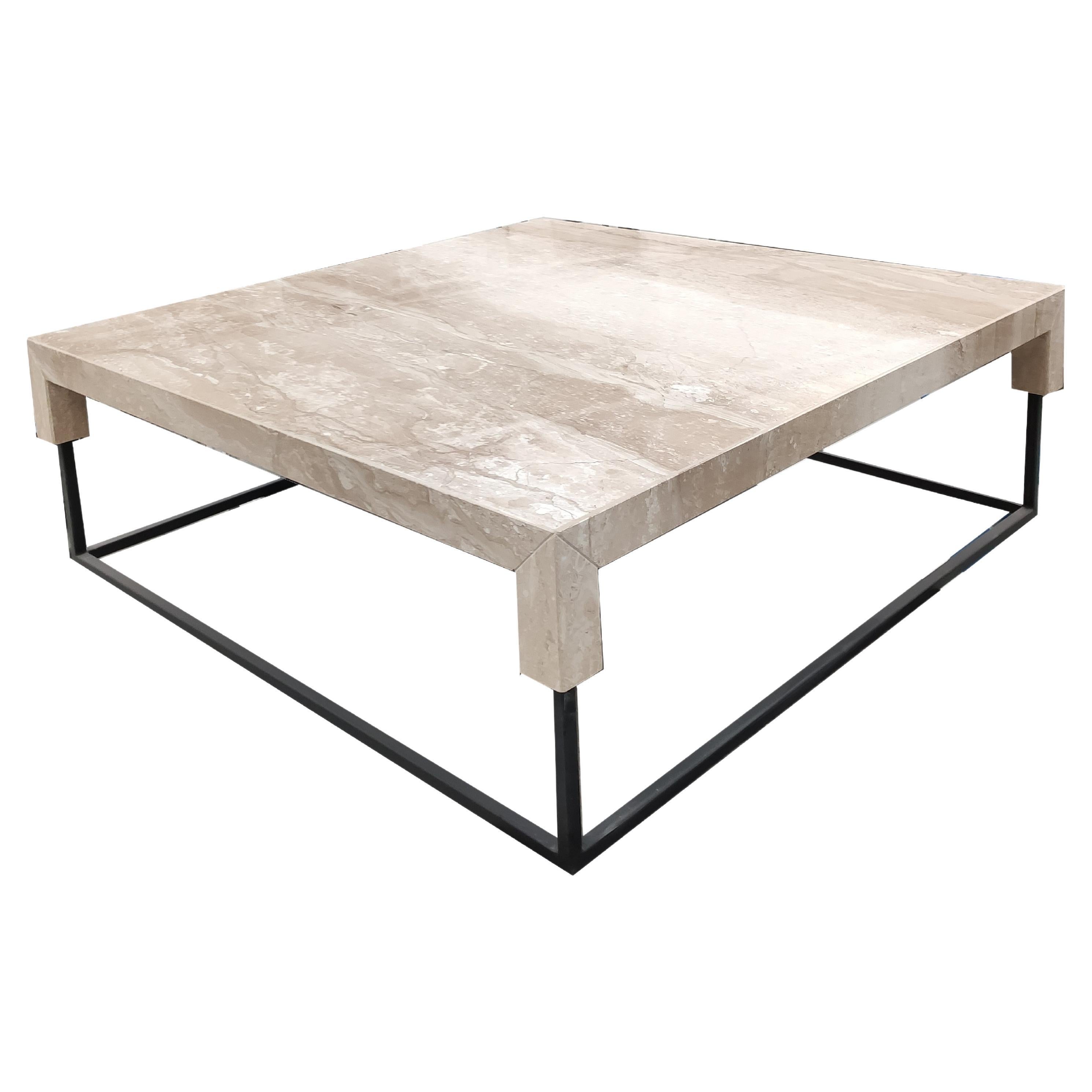 Tossa Daino Reale Marble Coffee Table Contemporary Design Joaquín Moll in Stock For Sale