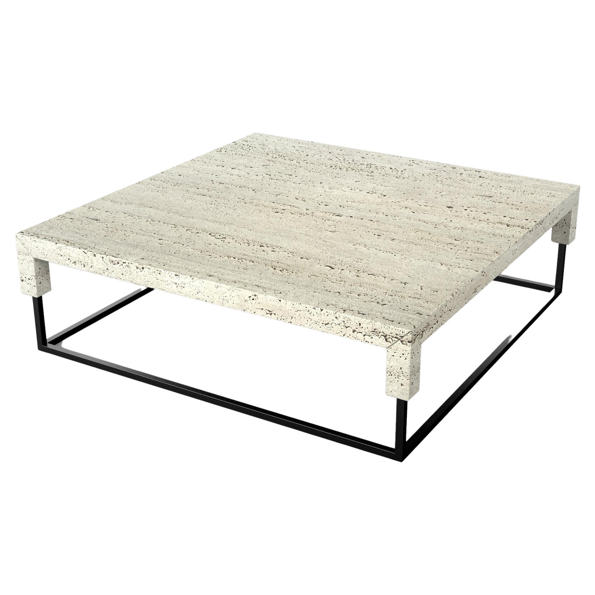 Tossa Italian Travertine Marble Coffee Table Made Measure Bespoke Luxury Marble For Sale