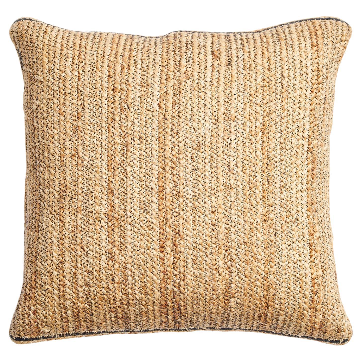 Tossa Jute Braided Pillow In Neutral Color  For Outdoors, Fireplace & Lounges For Sale