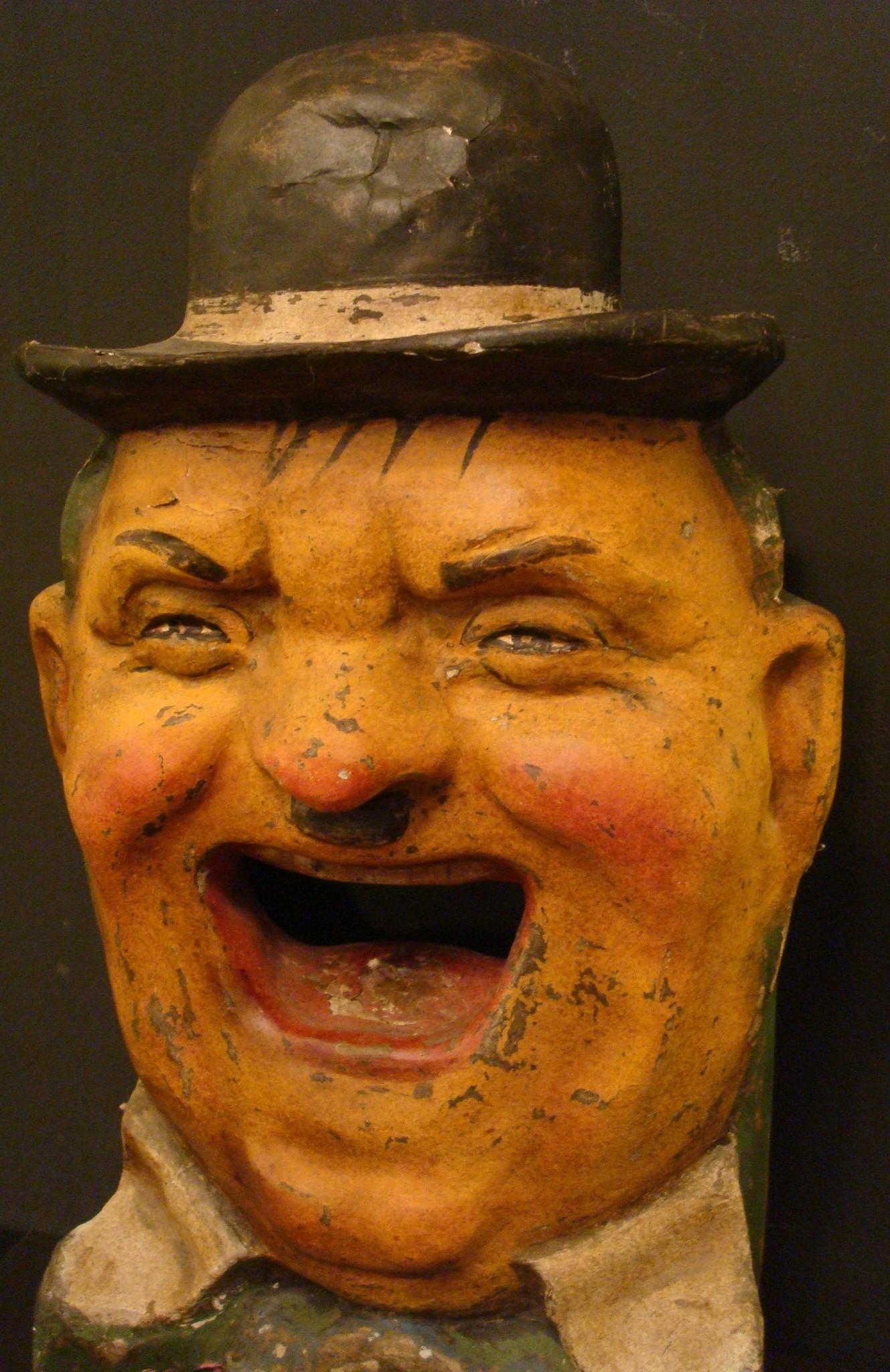 Tossing Game Paper Mâché 'Laurel and Hardy' Carnival Art, 1930s 2