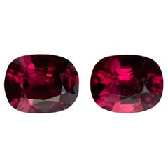 Total 1ct Burmese Pinkish Red Spinels Pair - Precision cut (Top Quality)