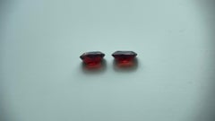 Burmese Red Spinels Pair, 2.2ct Cushion Cut, Unheated, Art Deco