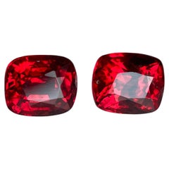 Total 2.59ct Burmese Bright Red Spinels Pair