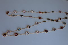 Total 41.69Ct - 31pcs of Natural Burma Spinel Yard Necklace in 18k solid gold