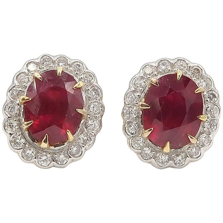 ruby diamond studs