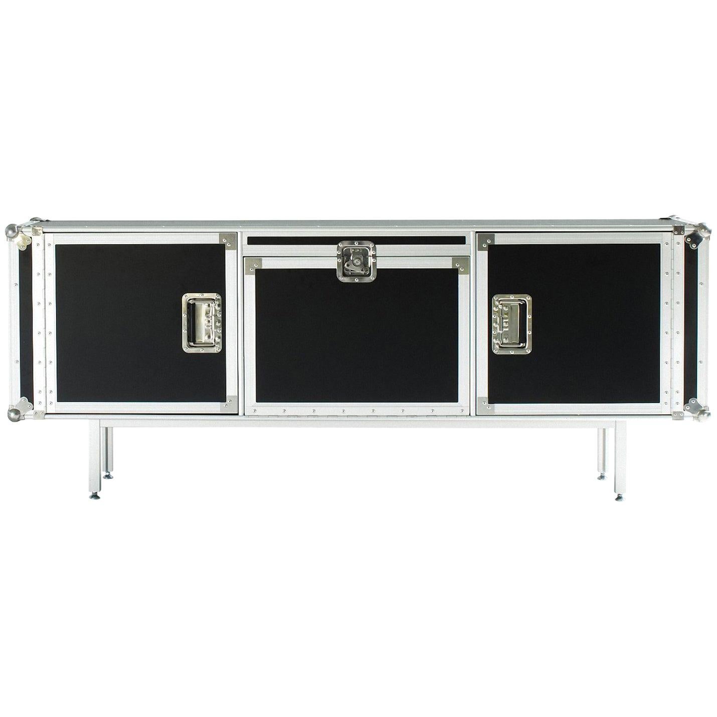 Grand meuble de rangement « Total Flightcase » avec cadre en aluminium et contreplaqué de Moroso pour Diesel