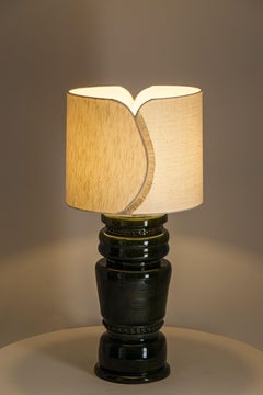 Tote Deep Green Glazed Ceramic Table Lamp by Studio Karen B