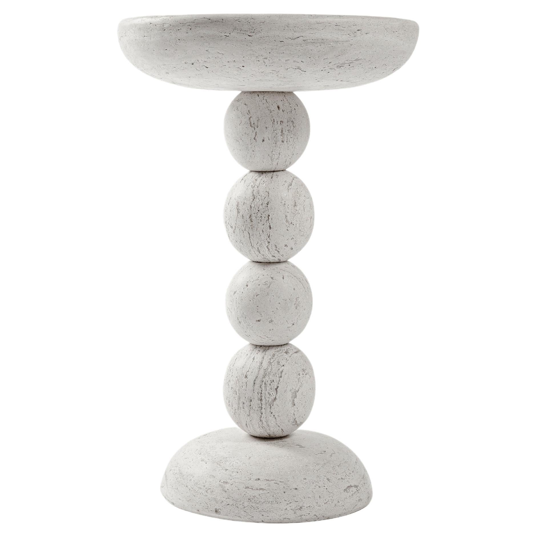 Totem 01 Travertine Marble by Daniel Orozco For Sale