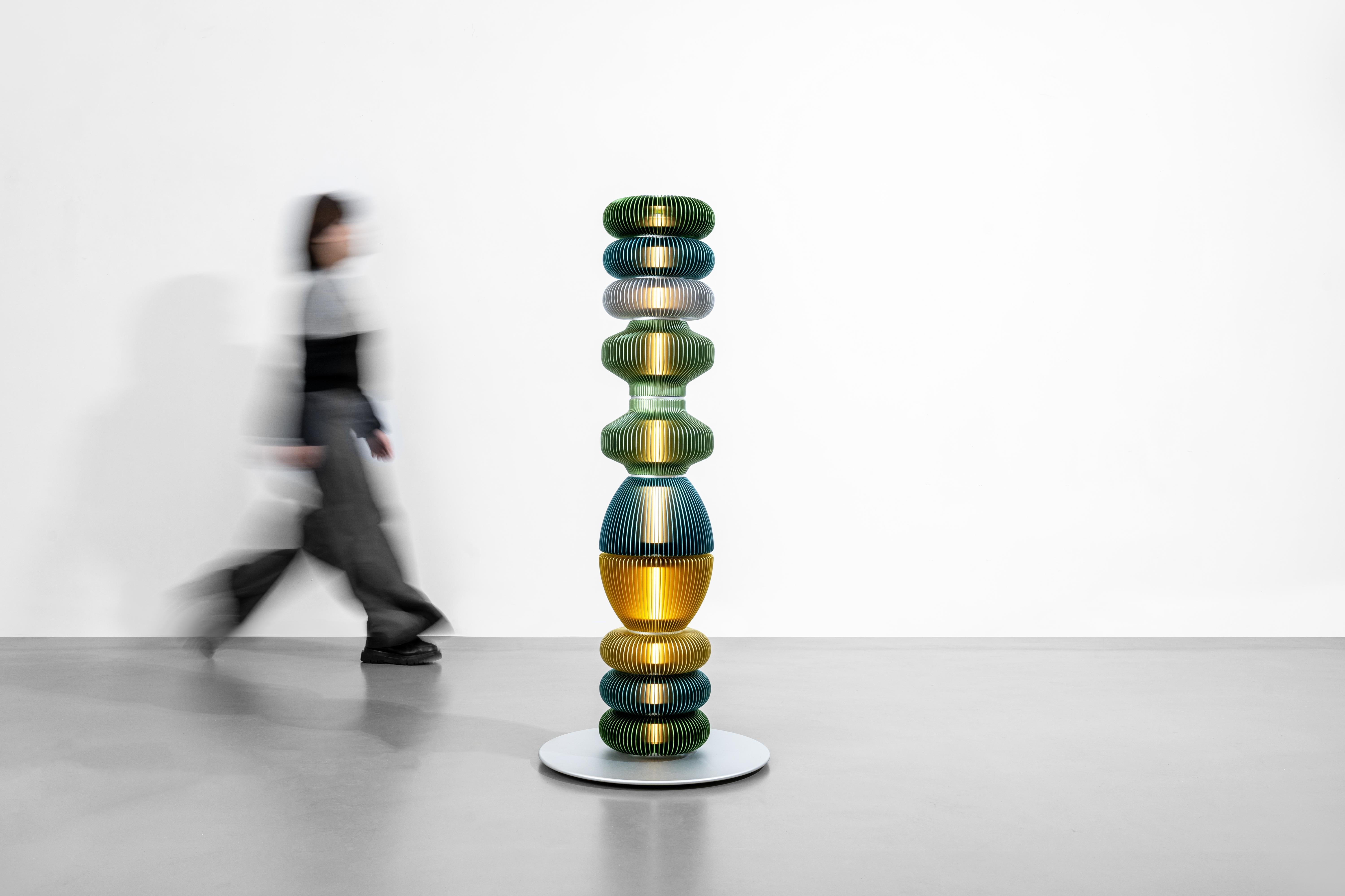 Aluminum TOTEM-10 by Michael Young, Contemporary Design Floor Lamp For Sale