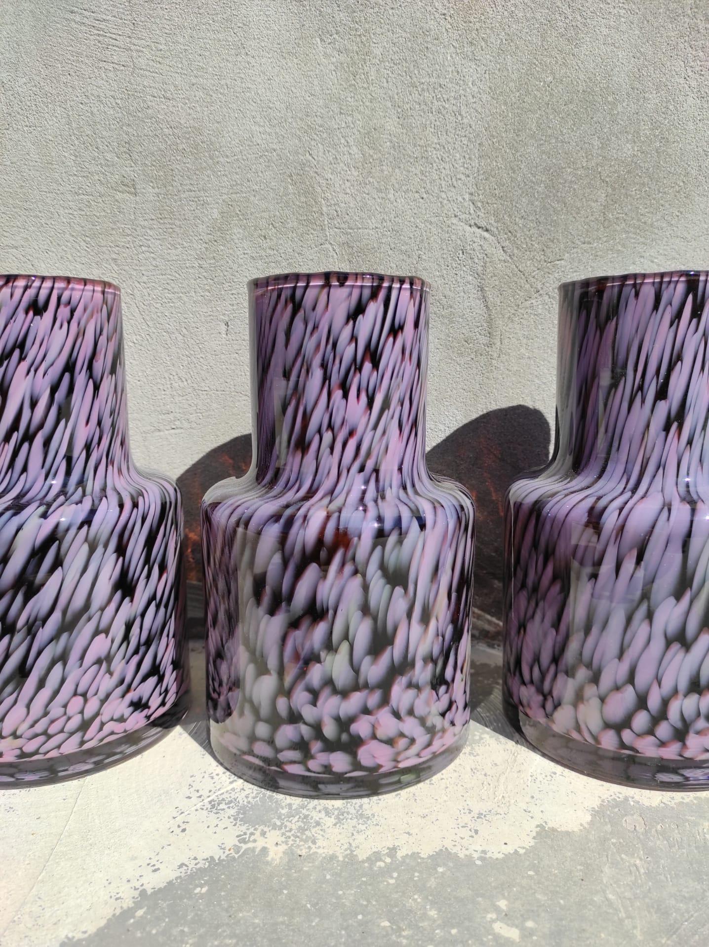 TOTEM #4 Coca Pink, Unique 21st Century, Blown Glass and Ceramic Handmade Vase For Sale 3
