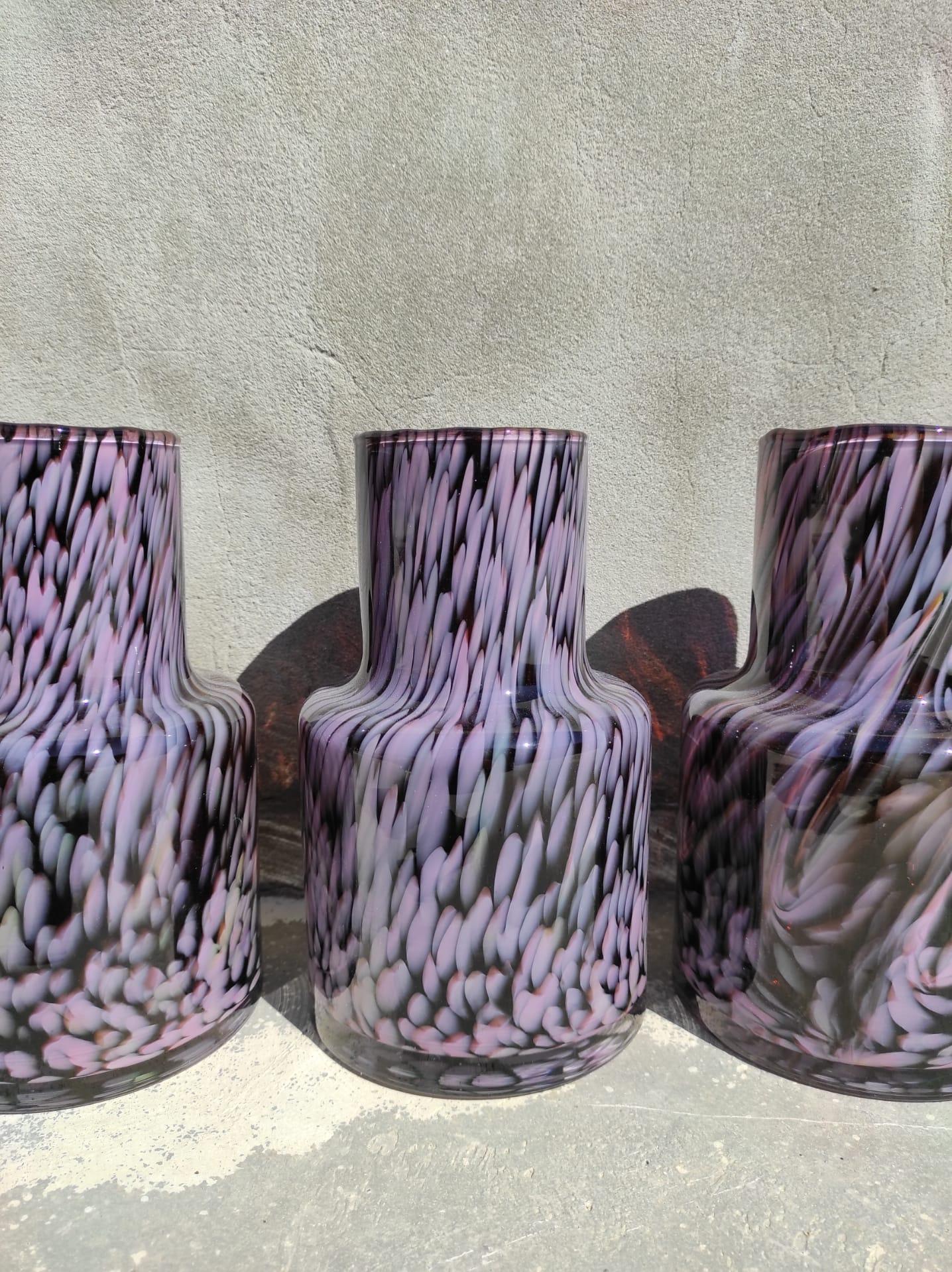 TOTEM #4 Coca Pink, Unique 21st Century, Blown Glass and Ceramic Handmade Vase For Sale 4