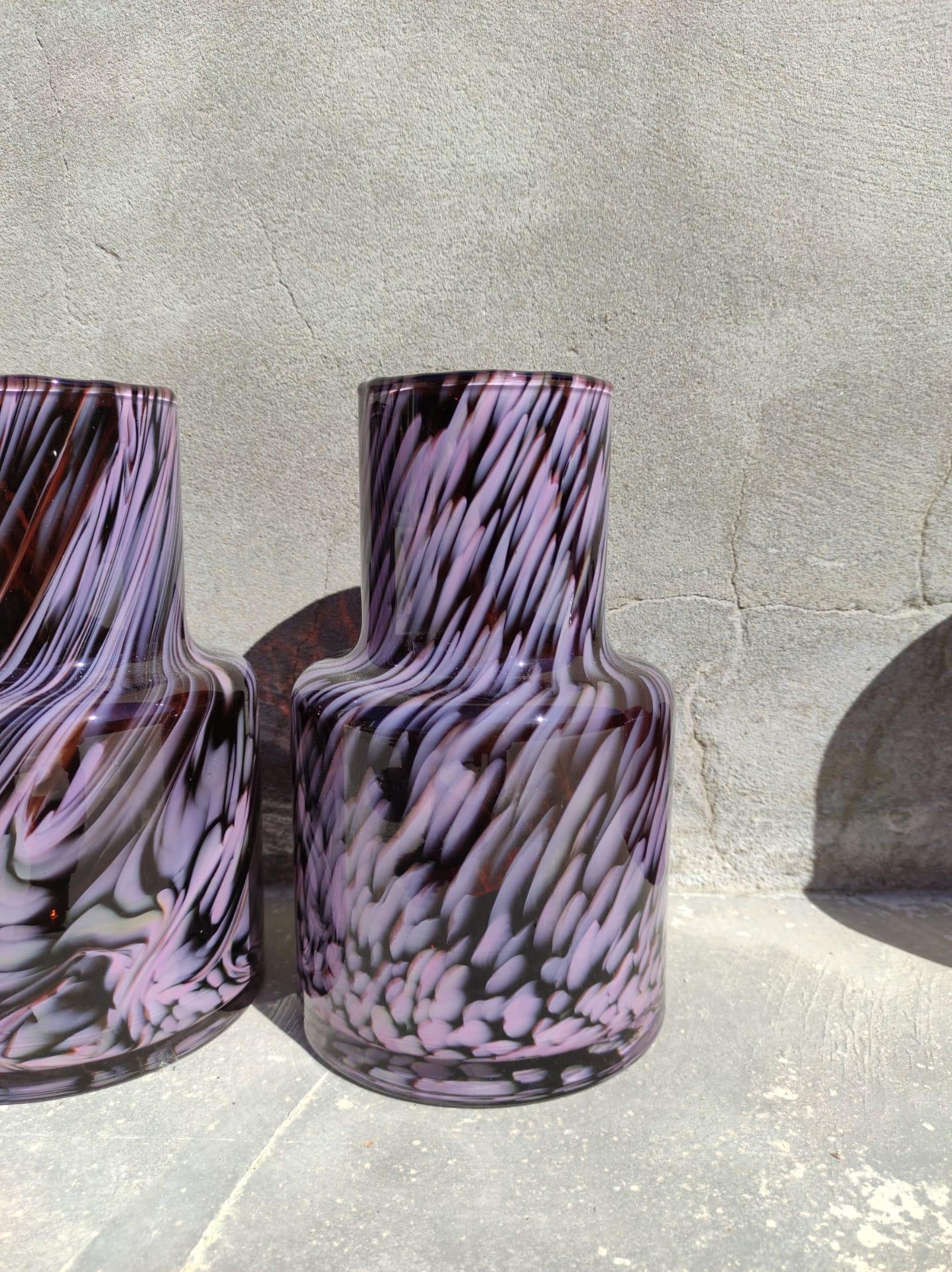 TOTEM #4 Coca Pink, Unique 21st Century, Blown Glass and Ceramic Handmade Vase For Sale 6