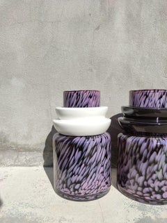 TOTEM #4 Coca Pink, Unique 21st Century, Blown Glass and Ceramic Handmade Vase