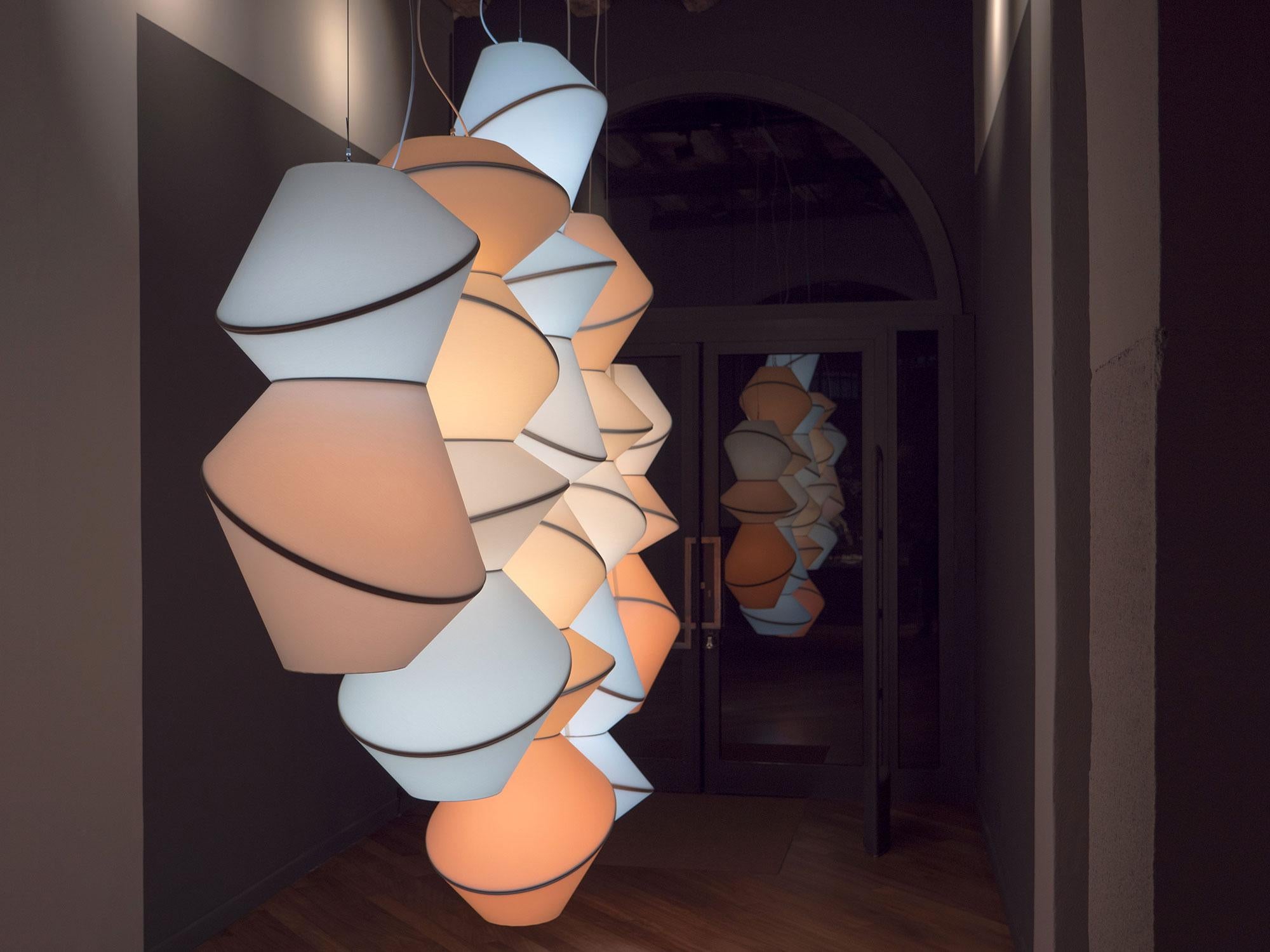 Contemporary Totem 6 Pieces Ceiling Lamp by Merel Karhof & Marc Trotereau For Sale