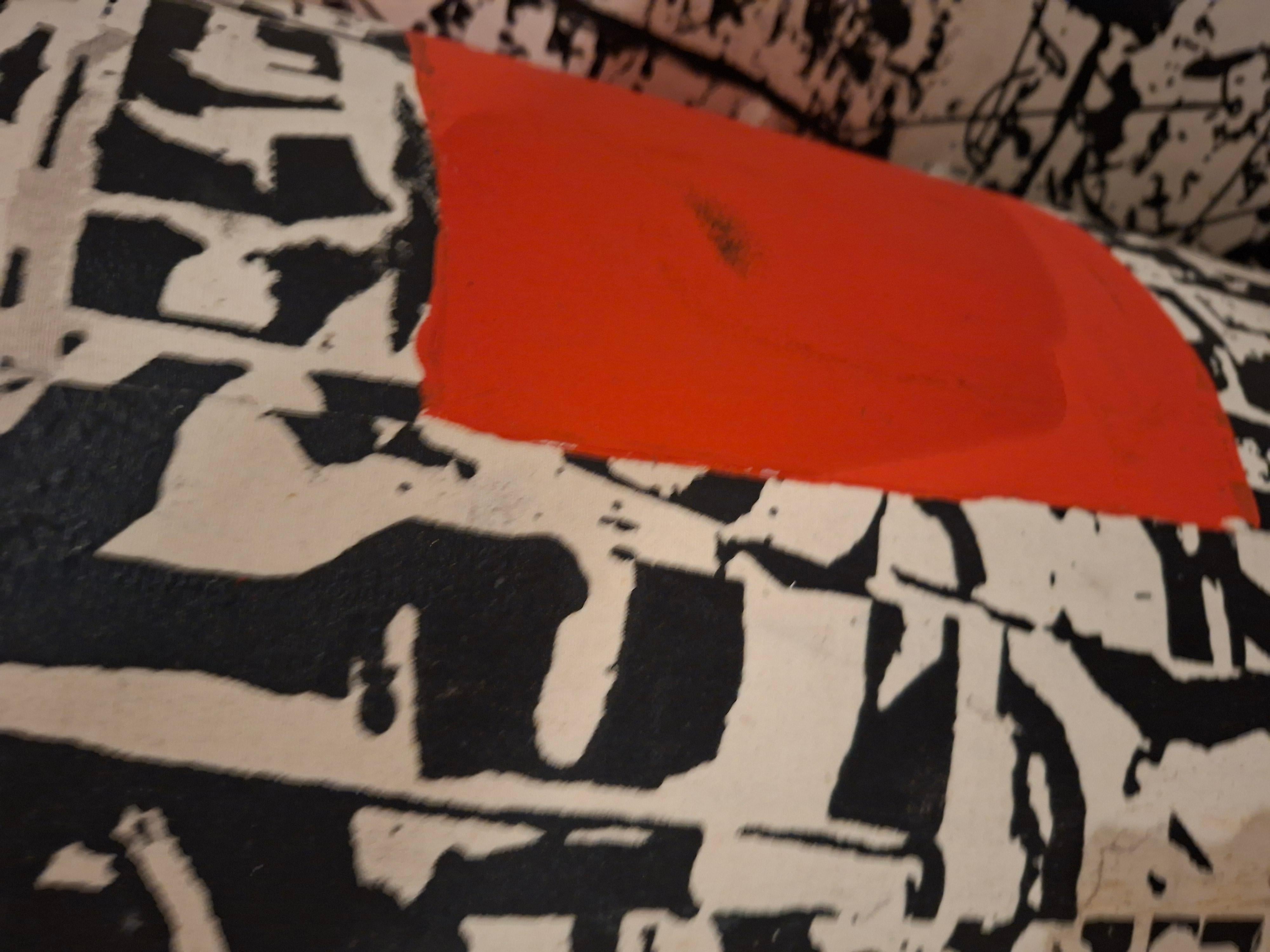 Contemporary Totem Bianco Rosso e Nero di Giorgio Ciliberti For Sale