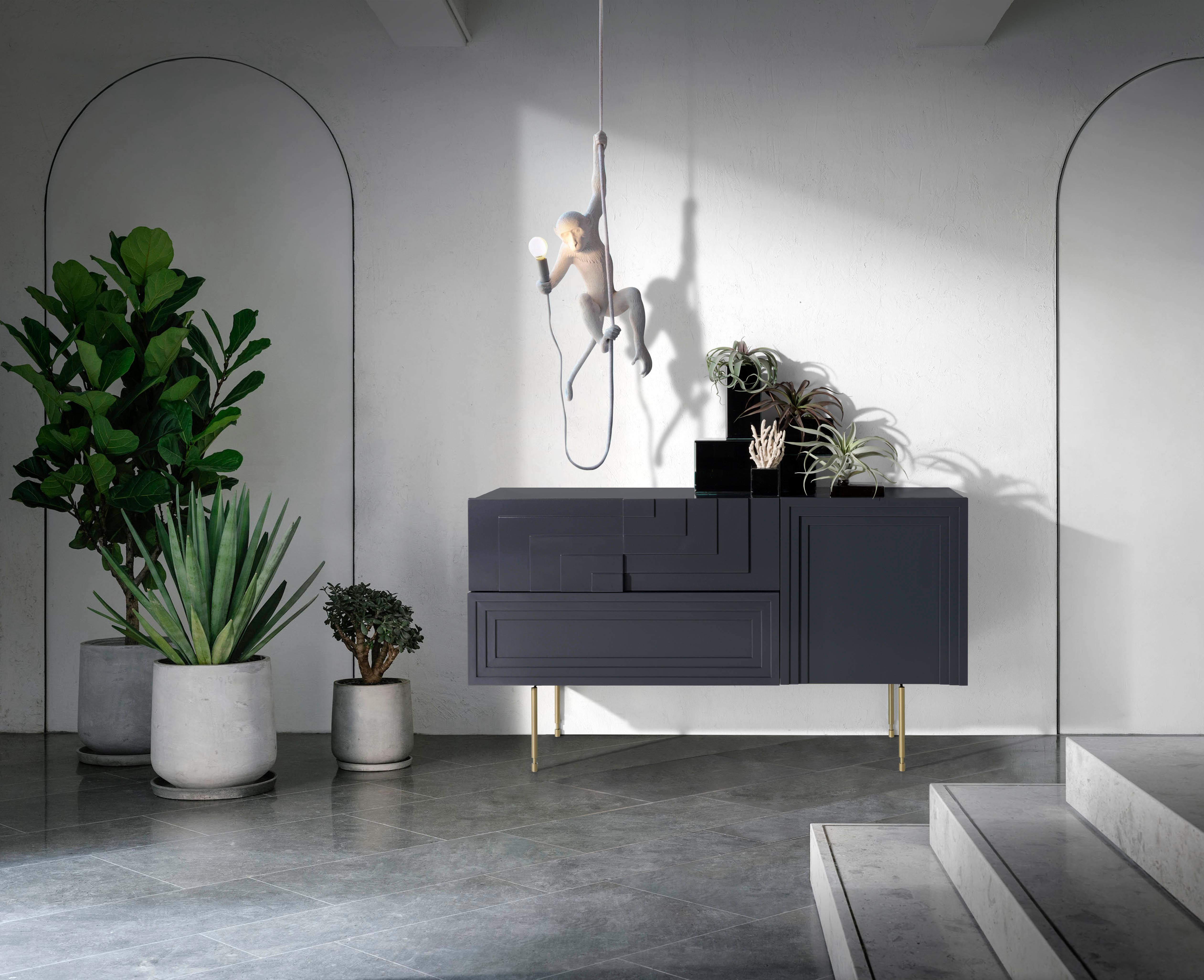 Totem Chest Of Drawers by Lola Glamour
Dimensions: D 51 x W 160 x H 90 cm
Materials: Wood.

We release pieces and inspiration for the Totem series. We have added a light gold-lacquered iron base that connects the minimalist style with the warm