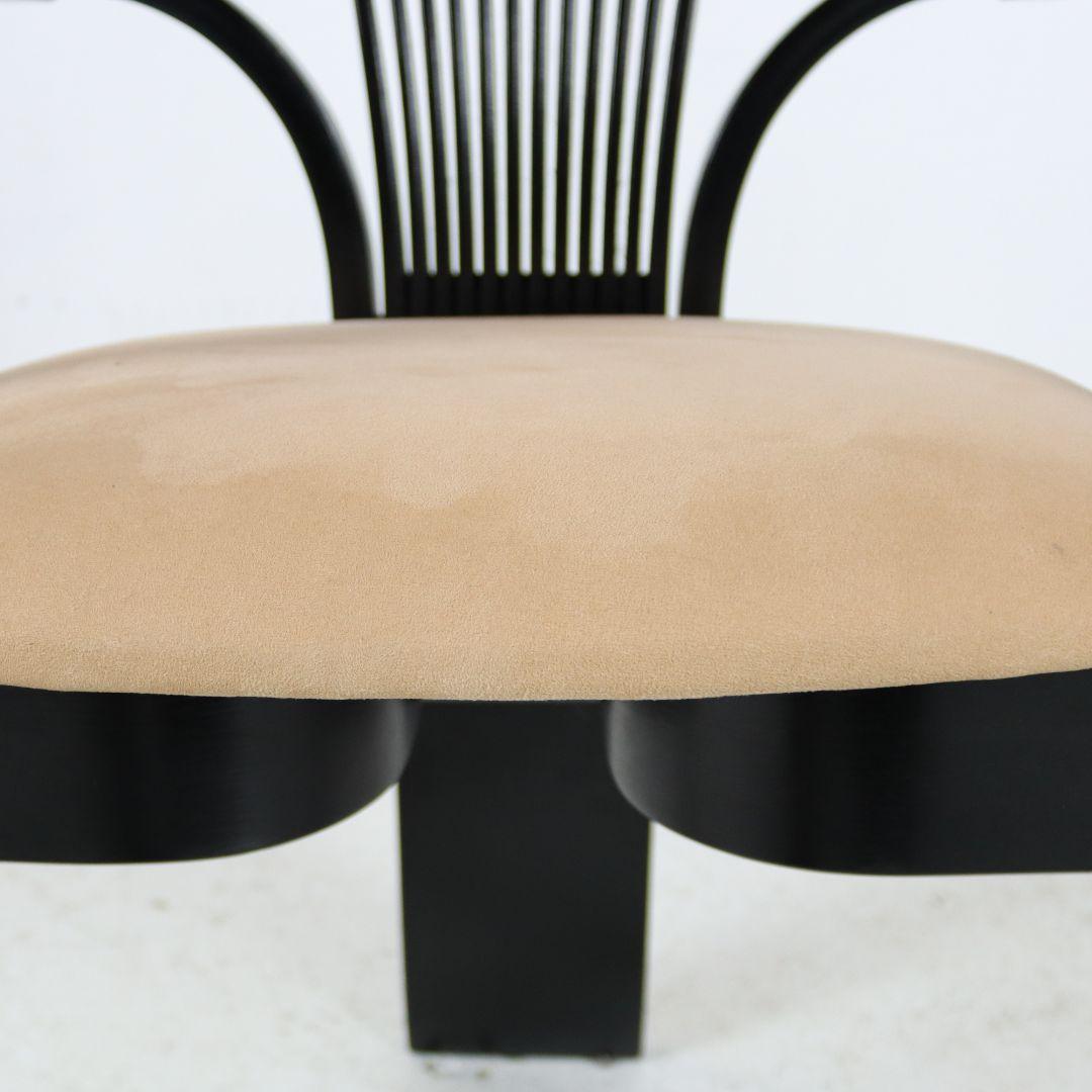 Suede Totem dining chairs by Torstein Nilsen for Westnofa