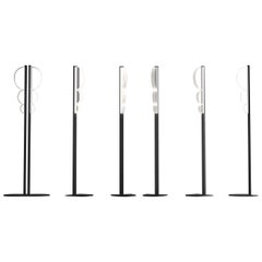 Contemporary Geometric Totem Floor Lamp, Acrylic & Aluminum, by Yonathan Moore