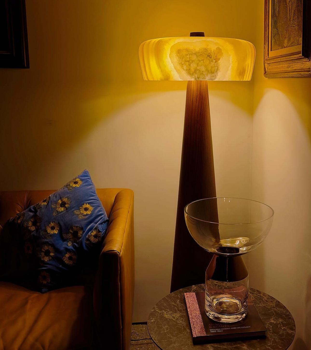 Blackened TOTEM Floor Lamp, Handmade in Egypt For Sale