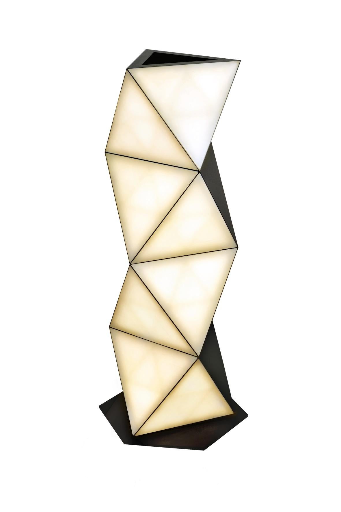 Totem floor lamp L by Tokio
Dimensions: D 55 x W 48 x H 130 cm.
Materials: Anodized aluminium.

A new addition to our colection, Totem. To play, to toy, to imagine, to enjoy, to illuminate. Having clear mind, having clear-cut clean geometry – we