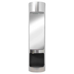 Totem Floor Lamp with Mirror, Italy, 1970s