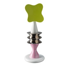 Totem Green White and Pink Decorative Sculpture by Karim Rashid