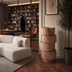 Totem Haribo Canaletto Walnut Sculptural Cabinet