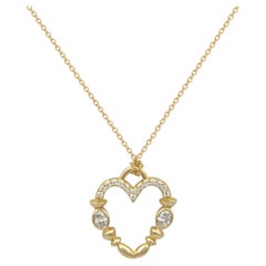 Totem Heart Pendant in 18 Karat Gold With Diamonds