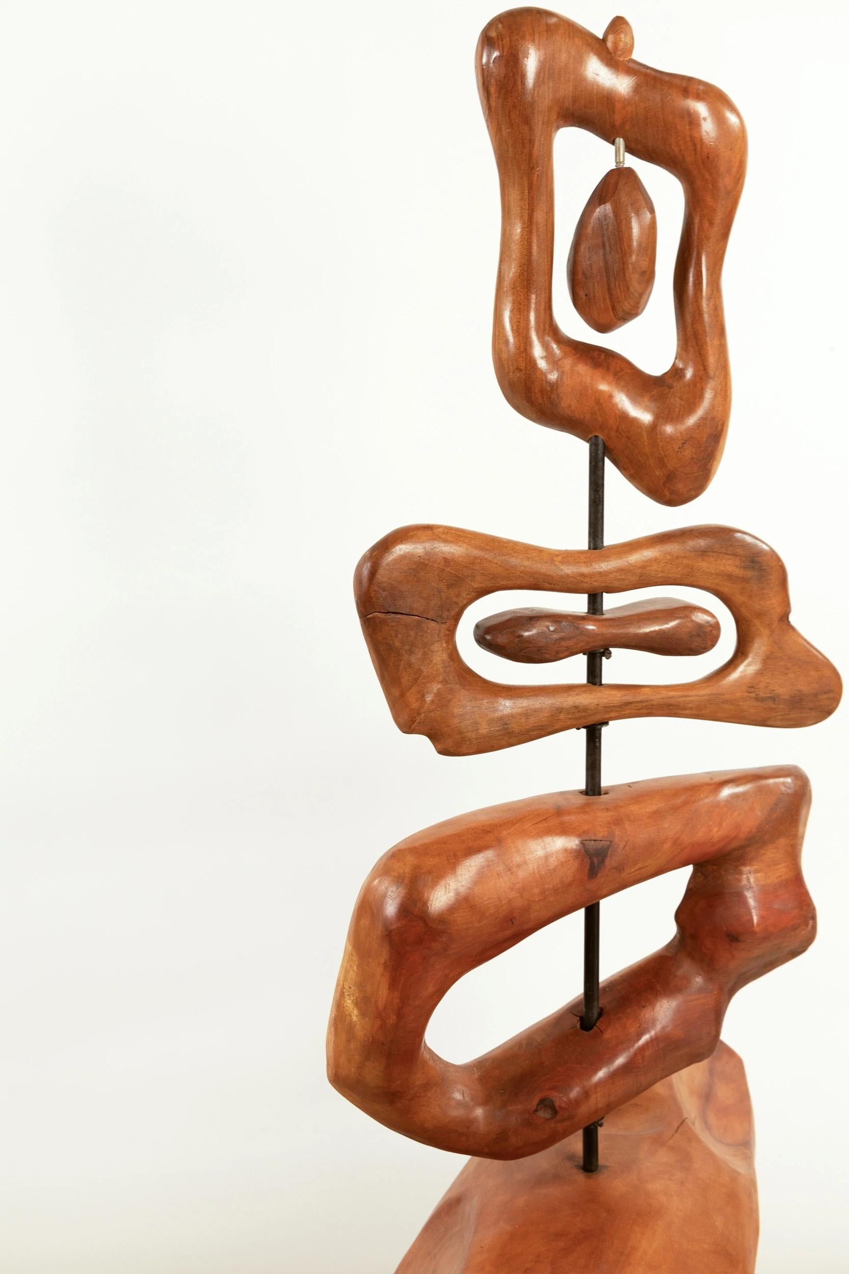 Carved Totem in carved wood France, circa 2000 For Sale